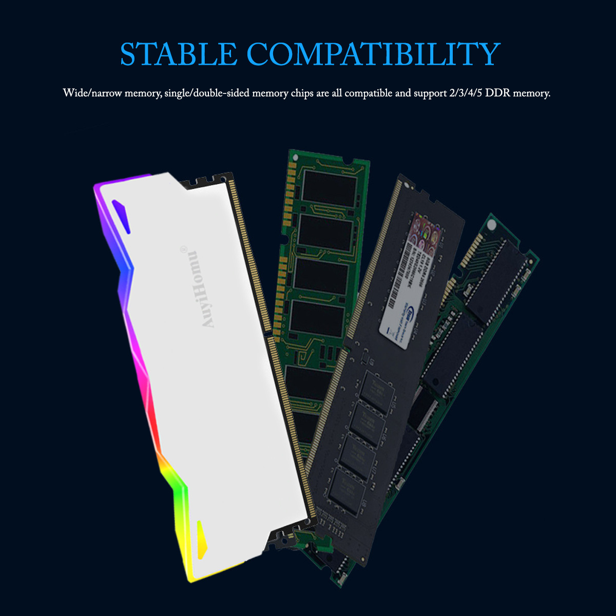 AuyiHomu RGB Heatsink, 5V 3Pin - Ddr5 Rgb Ram recension och pris